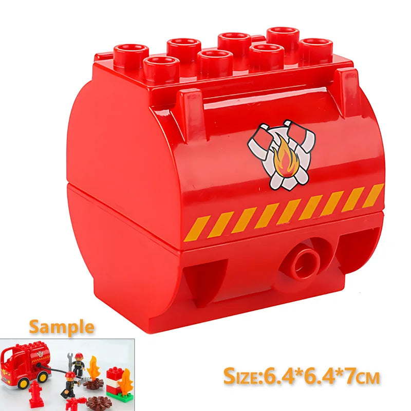 Big Building Blocks Construction Traffic Machinery Creativity Car Accessories Crane Excavator Bricks Toys For Children Baby Gift