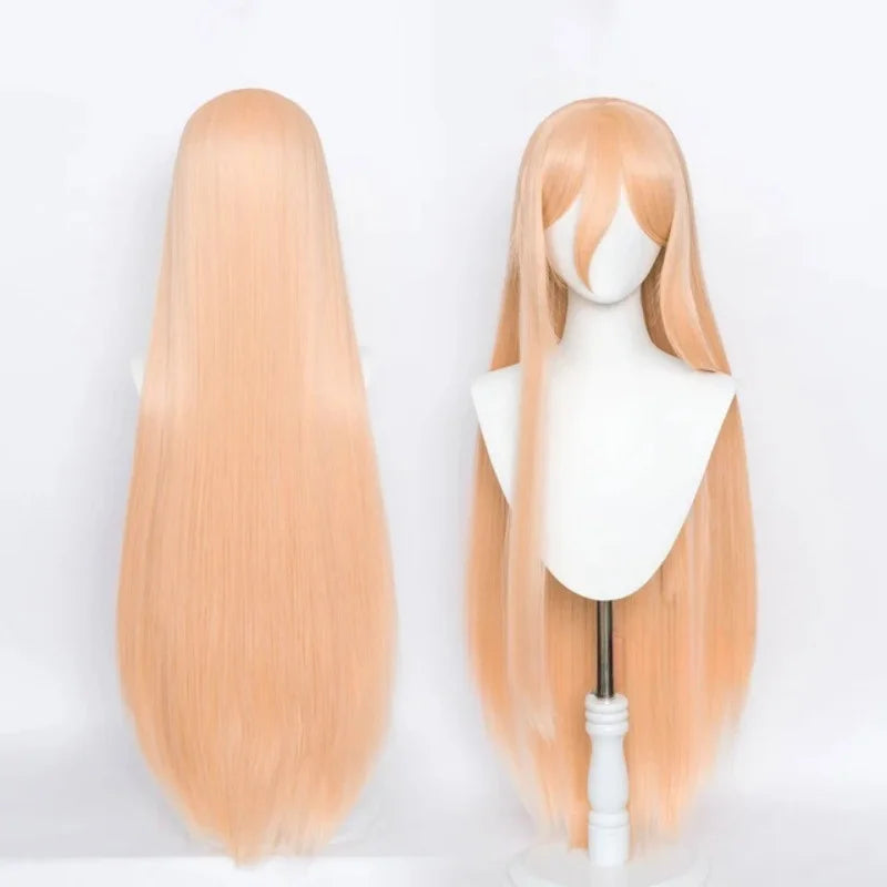 Long Orange Pink Two-Tone Cosplay Wig Heat Resistant Synthetic Hair