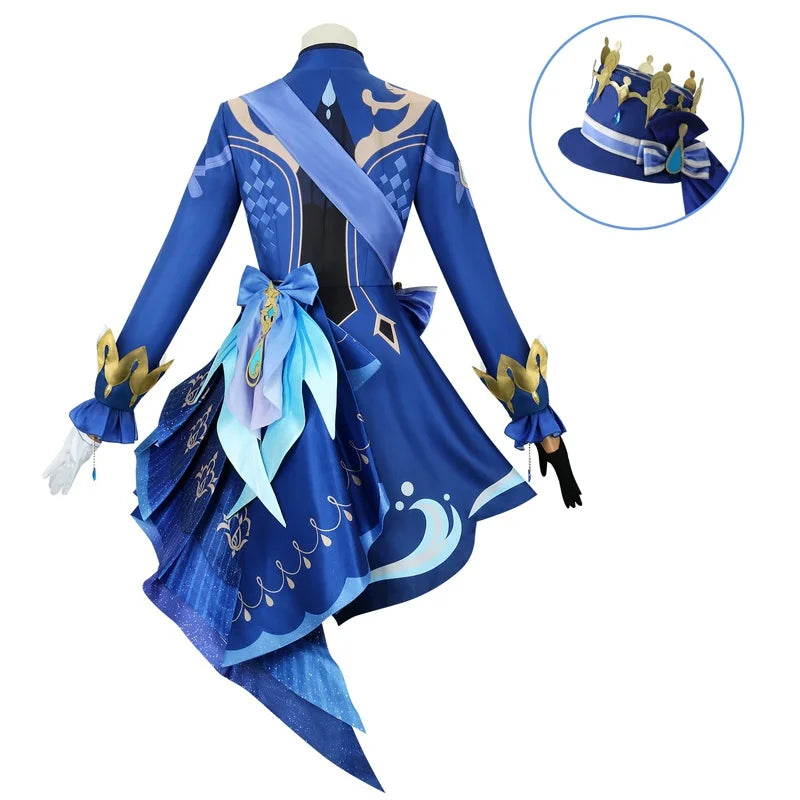 Women’s Black Cosplay Suit Set with Wig, Hat & Heels