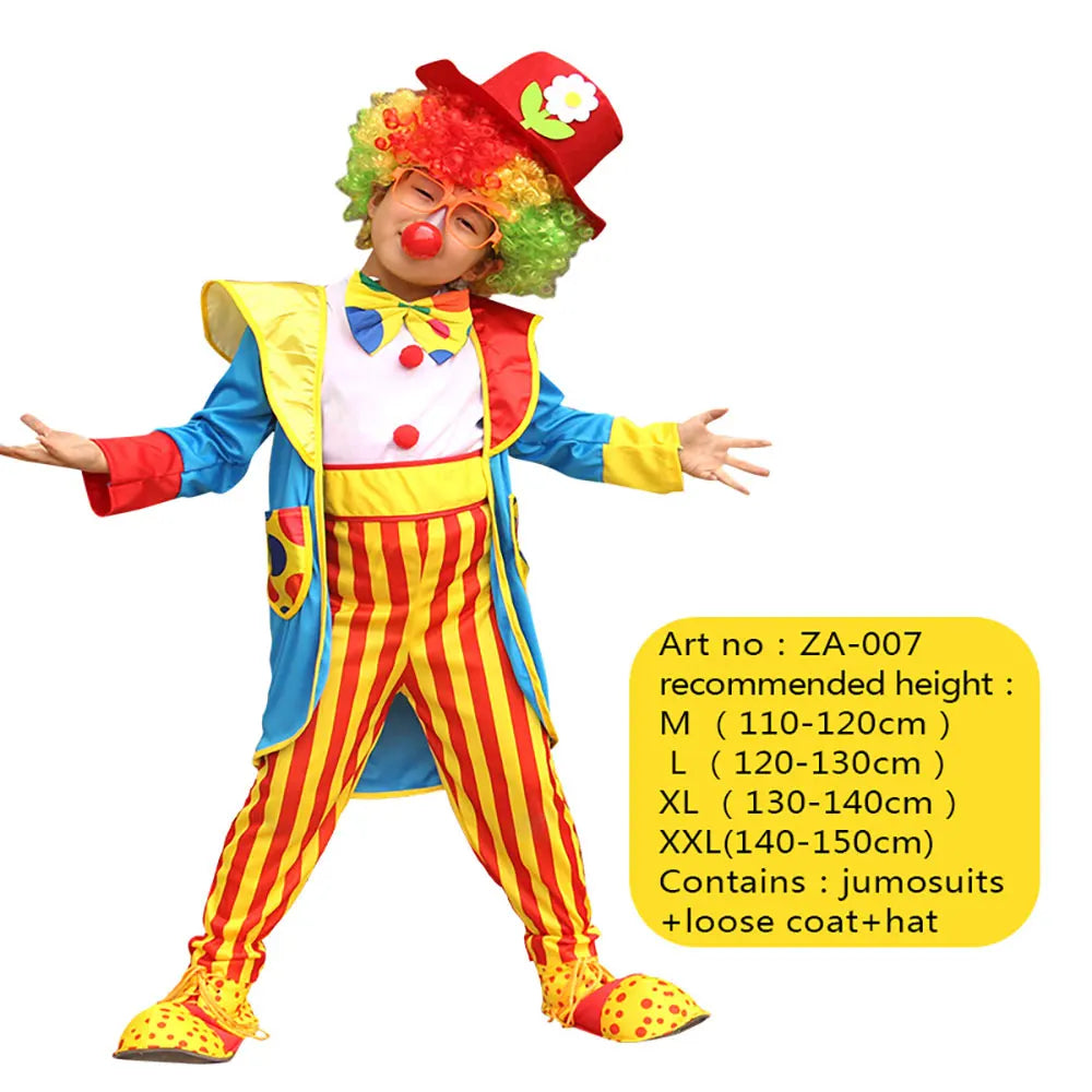 Kids Carnival Clown Jumpsuit Costume for Halloween