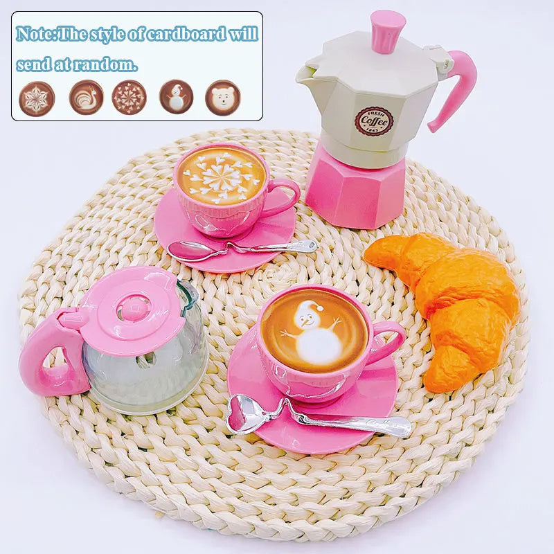 4/11PCS Retend Play Simulation Coffee Set Tableware Play House/Outdoor Kitchen DIY Afternoon Tea Game Toy For Children Kids Gift