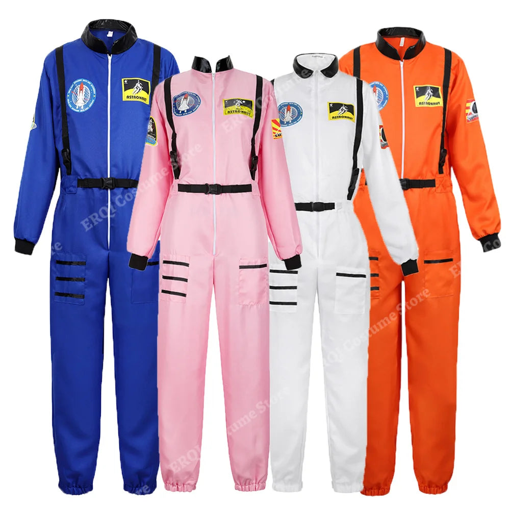 Adult Astronaut Costume Silver Space Suit for Parties