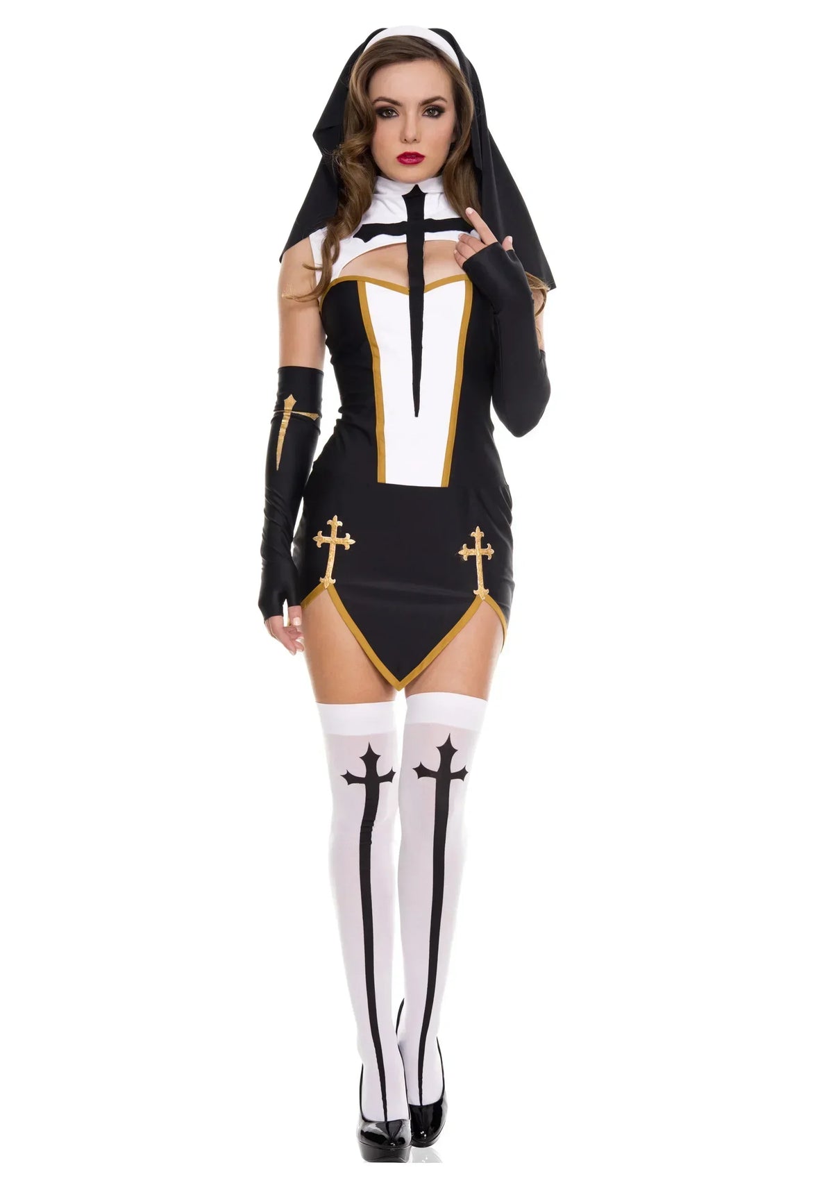 Women’s Gothic Nun Costume for Halloween & Carnival