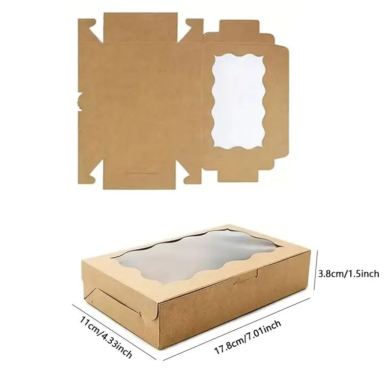 15/30pcs Kraft Paper Gift Boxes Cookies,Bread,Candy And More-Suitable For Thanksgiving,Christmas,Weddings,Birthdays