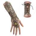 Black Gothic Lace Fingerless Glove Cuff Arm Warmer