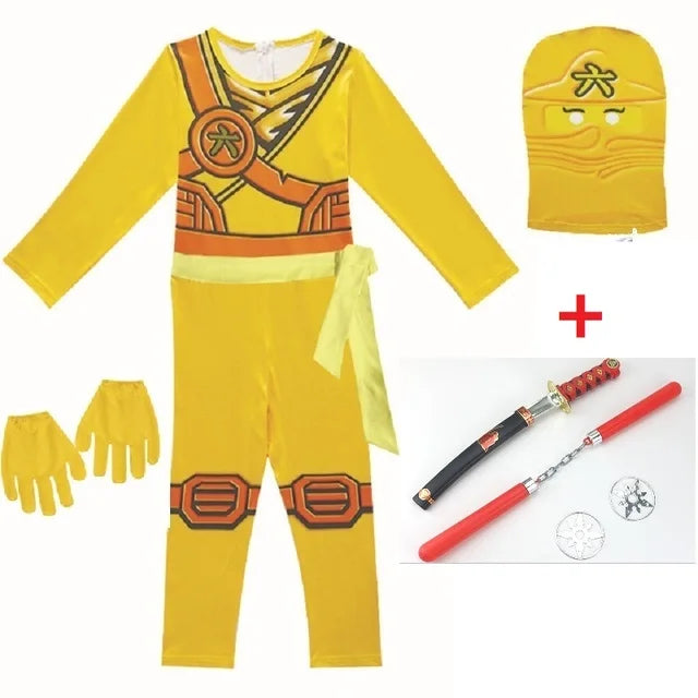 Ninja Cosplay Jumpsuit Costume Set for Halloween & Parties