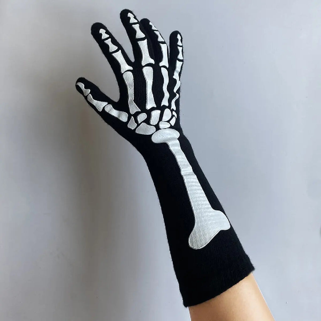 Halloween Skeleton Skeleton Gloves Trick Dark Wind Convex Gloves Skeleton Ghost Festival Costume