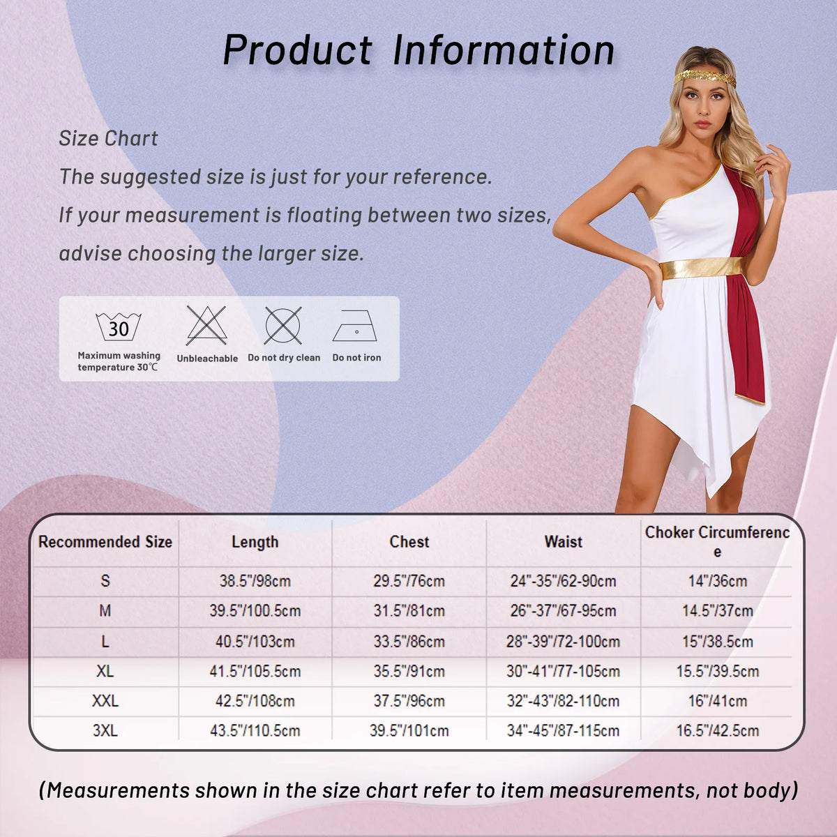 Women's Greek Goddess Toga Costume Dress with Tulle and Chiffon