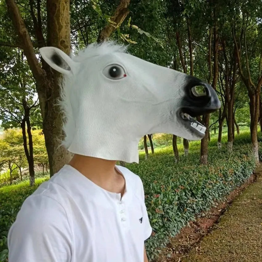 Funny Horse Head Mask for Cosplay Costume Parties and Role Play