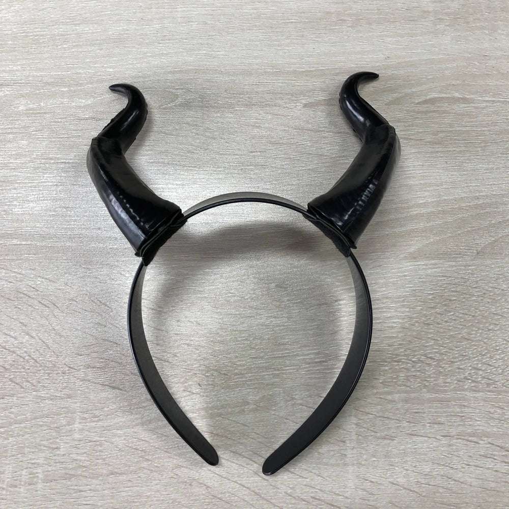 Black Horned Witch Headband, Halloween Costume Headpiece