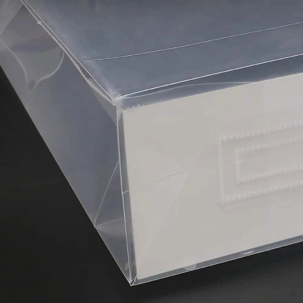 10PCS Transparent Frosted Plastic Handbag Made of High Quality Plastic with Simple and Fashionable Style Transparent Frosted