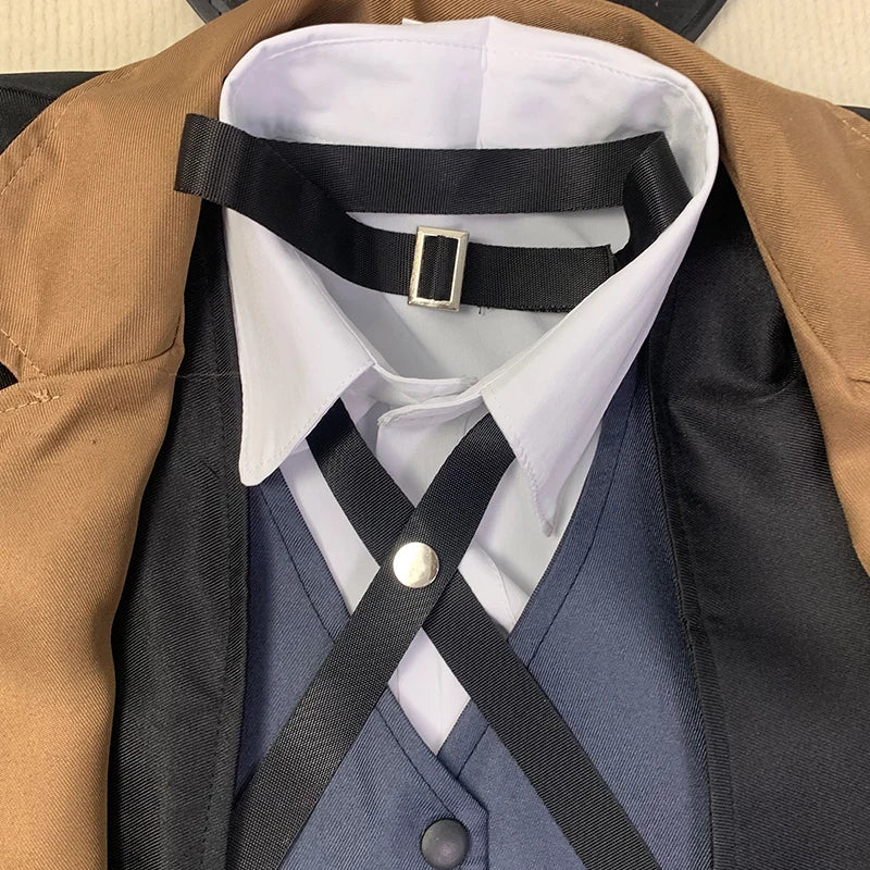 Detective-Inspired Cosplay Costume with Hat Trench Coat
