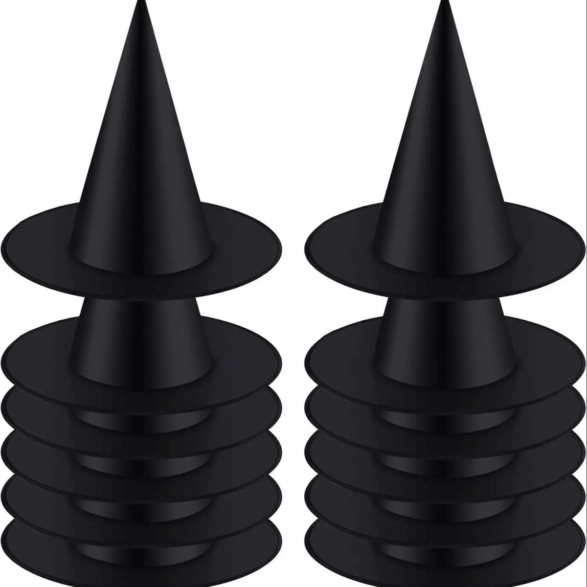 Black Witch Hats 12 Pack, Halloween Party Costume Hats