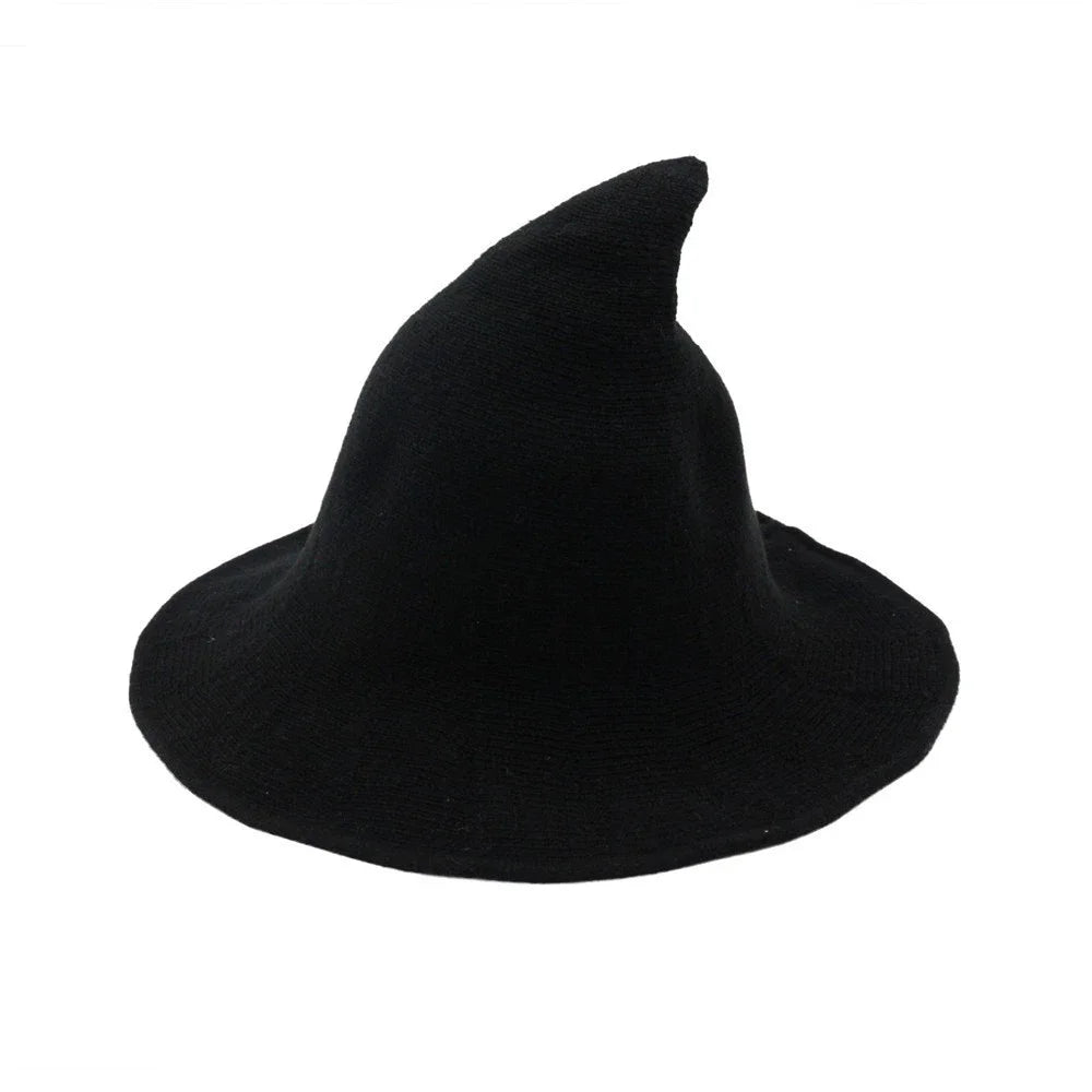 Vintage Halloween Witch Hat Folding Wool Costume Accessory