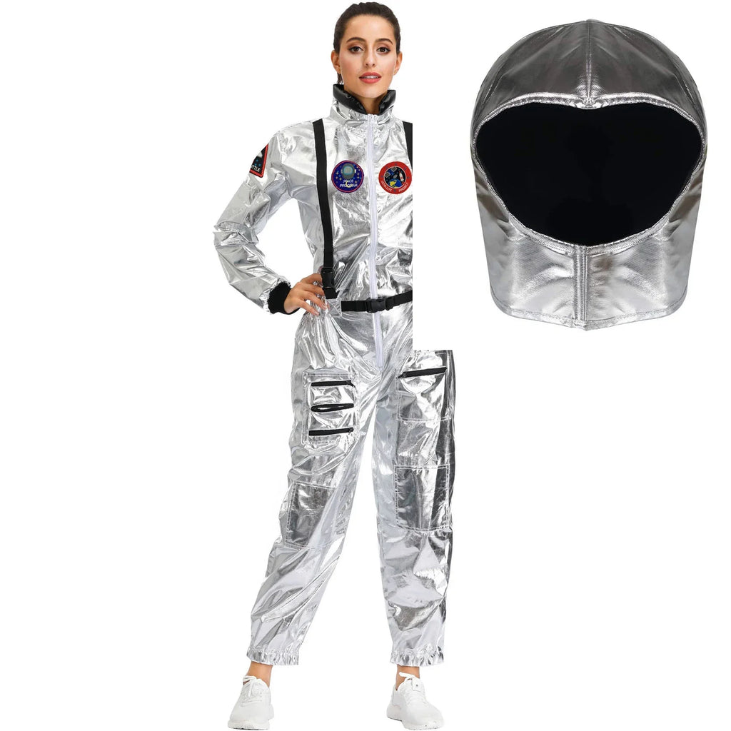 Astronaut Spacesuit Costume Silver Space Suit