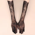 Long irregular mesh gloves dress Halloween wedding etiquette party accessories lace long sleeves women's gloves