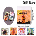 50/100Pcs Spooky Halloween Candy Bags Pumpkin Ghost Gift Cookie Self-Sealing Bags Halloween Party Decor Trick or Treat