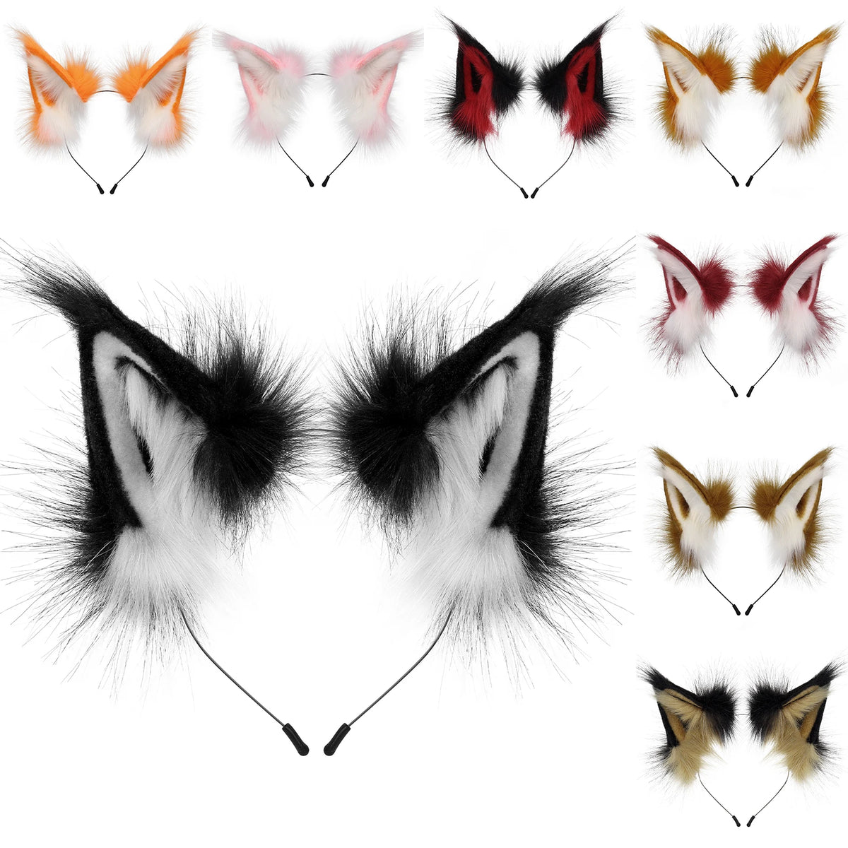 Faux Fur Fox Wolf Ear Headband Costume Accessory
