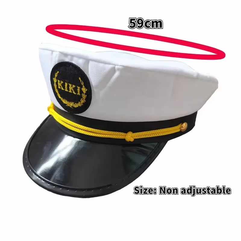 Yacht Captain Hat and Scarf Set for Men and Women