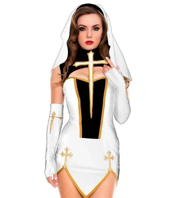 Women’s Gothic Nun Costume for Halloween & Carnival
