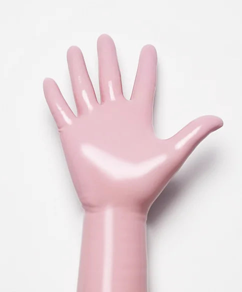 Black Latex Short Gloves for Cosplay Costumes