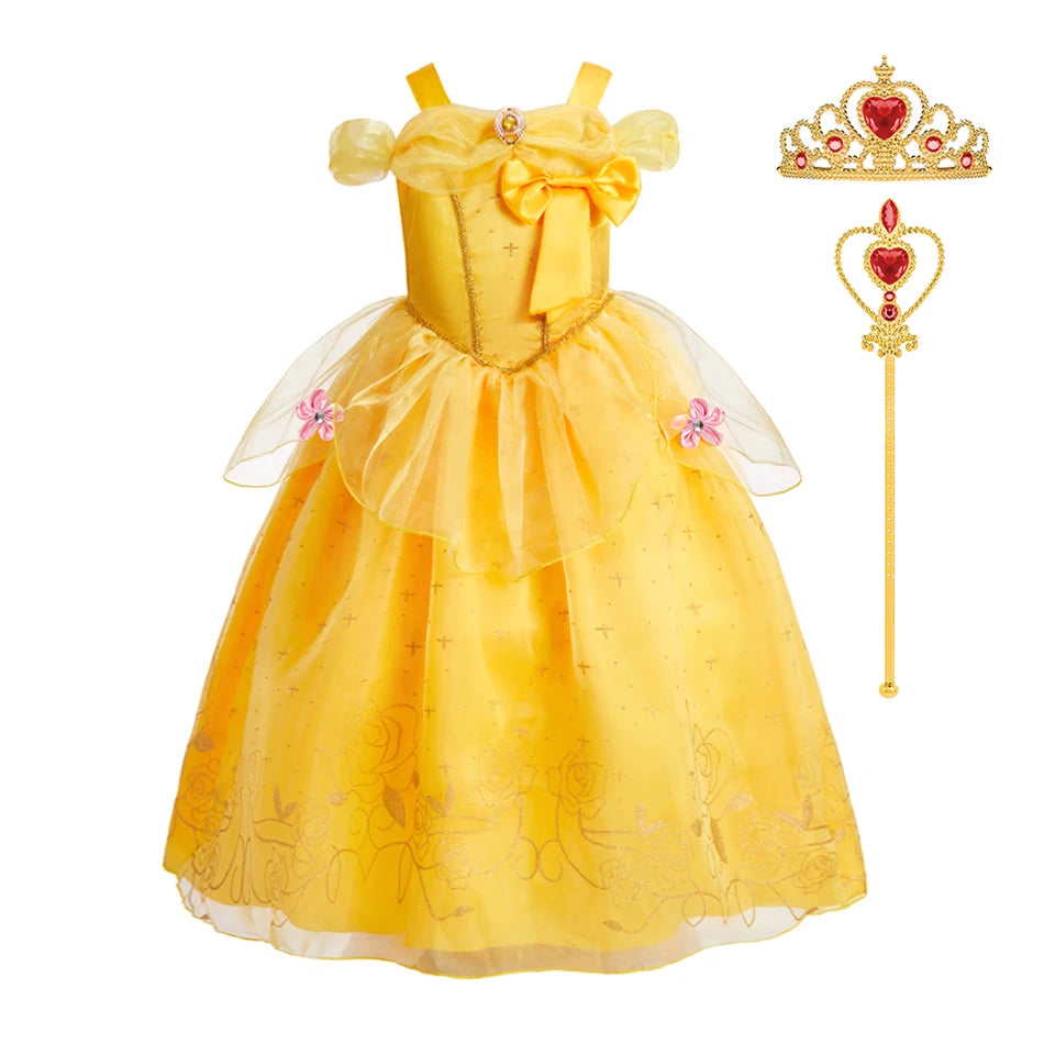 Girls Elegant Princess Dress Christmas & Halloween Costume
