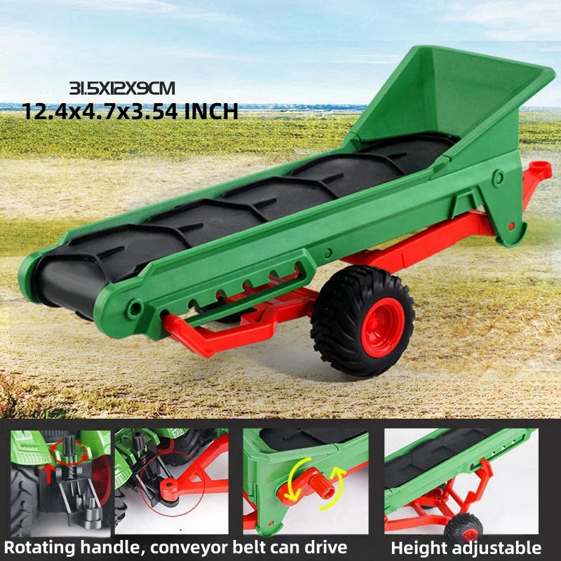 Large Scale Tractor Toys DIY Farmer Car Playset Toy Transport Trailer Engineering Birthday Gifts