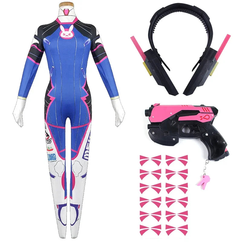 Women’s Futuristic Gaming-Inspired Zentai Cosplay Costume Set