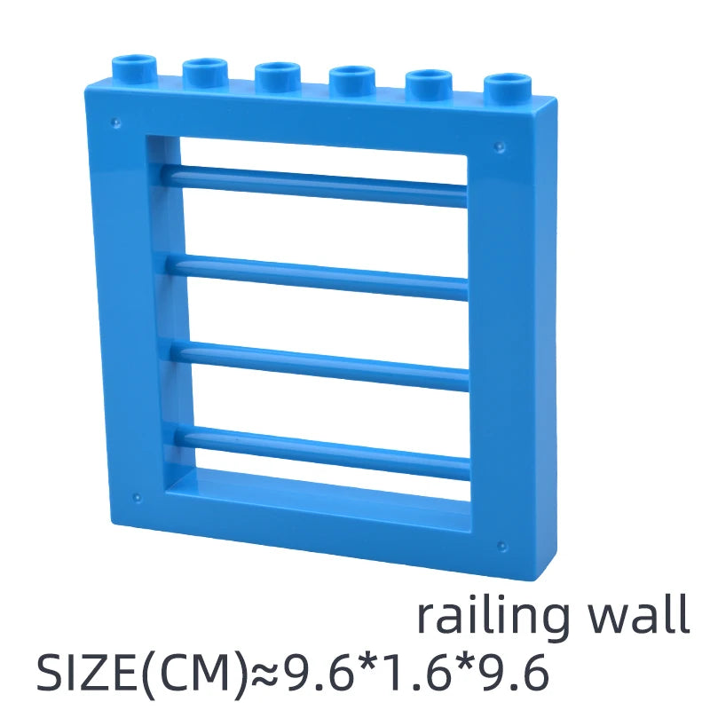 Big building blocks house accessory parts roof window wall construction assemble  bricks educational toys for children gift