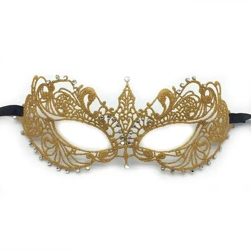 Gold Silver Lace Masquerade Eye Mask for Costume Parties