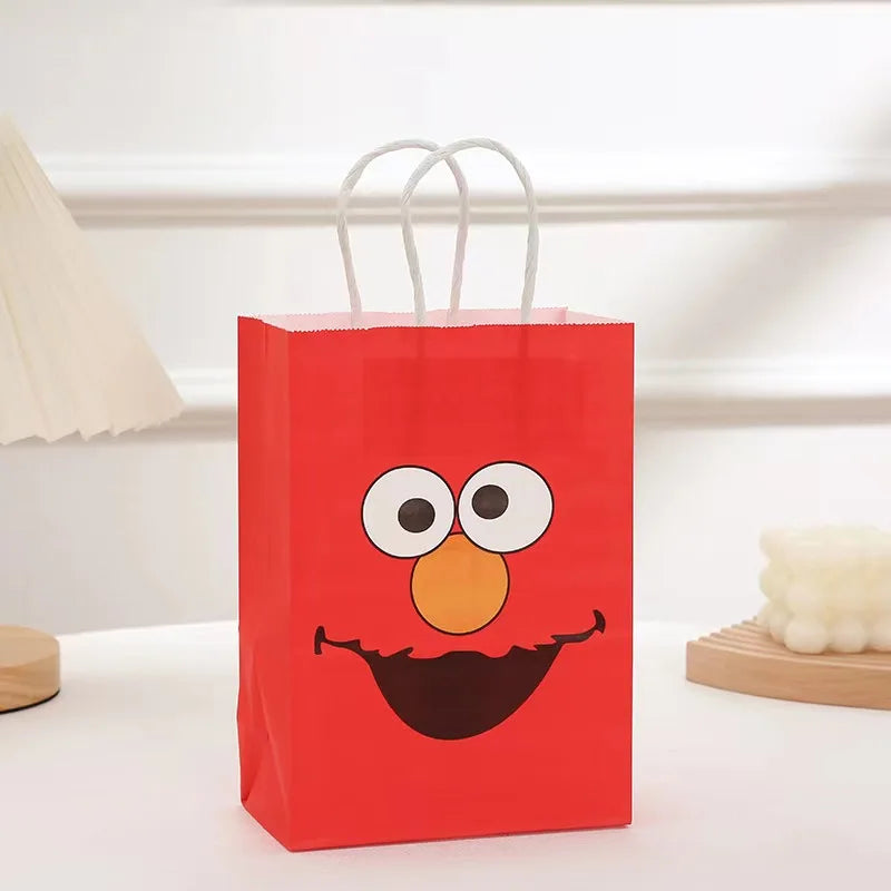Sesame-Street Party Decoration Elmo Theme Birthday Party Gift Bags Baby Shower For Kids Birthday Party Supplies Kids Toys Box