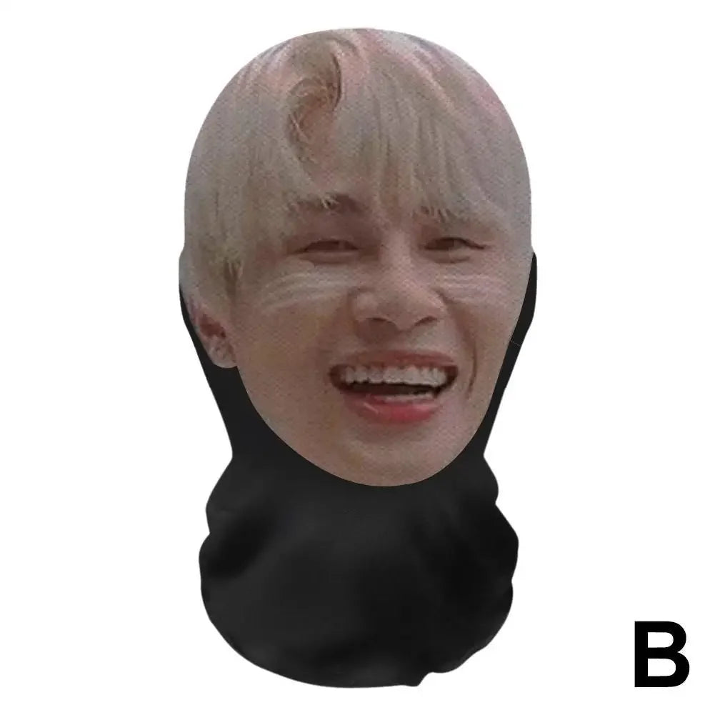 3D Printed Realistic Funny Face Mask Elastic Mesh Full Face Mask for Men Women Cosplay Role Play Headdress Halloween Masks