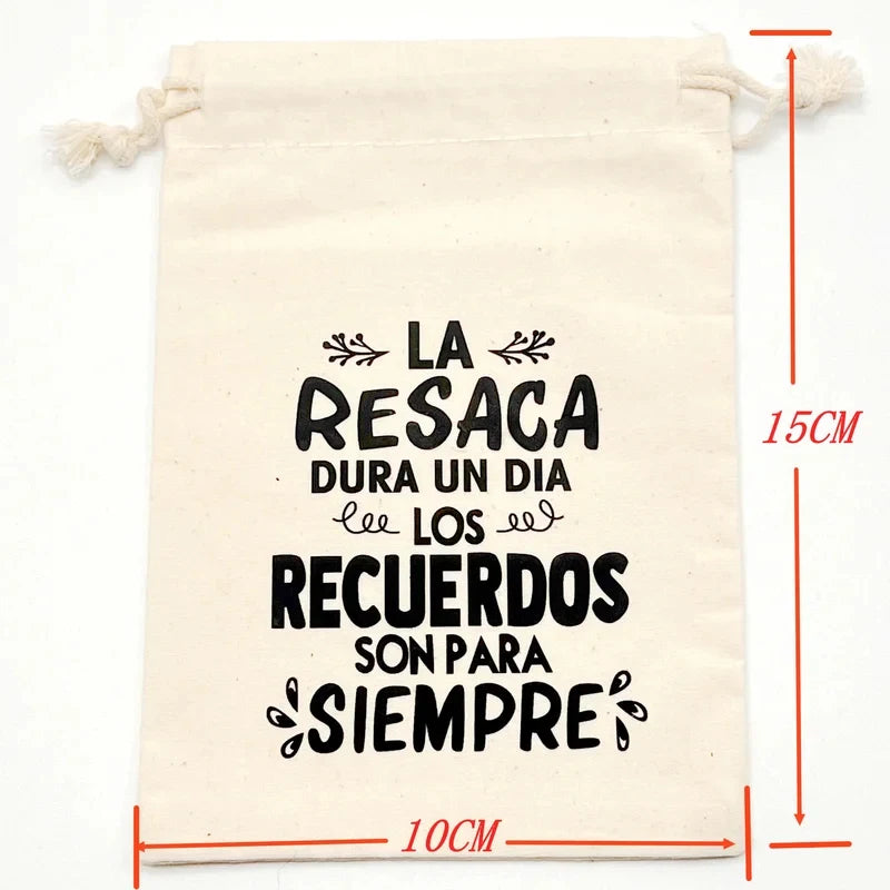 10pcs Spain Hangover Bag Hard one day Memories Are forever Personalized Wedding Gift Bag Single Pie Recovery Kit Anti Resaca
