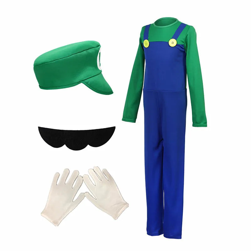 Boys Red and Green Game Character Costume Set
