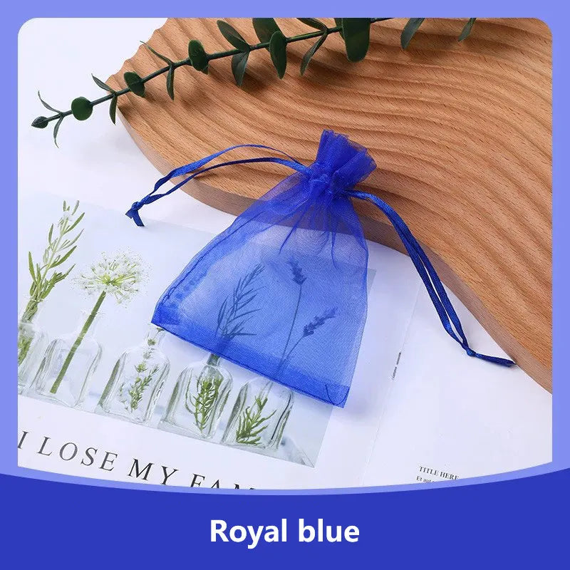 100PCS Drawable Organza Bags Supply Wedding Christmas Favor White Pouches Organza Gauze Sachet Gift Bags Drawstring