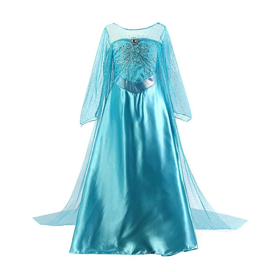 Girls Snow Queen Princess Dress Costume for Parties & Carnival