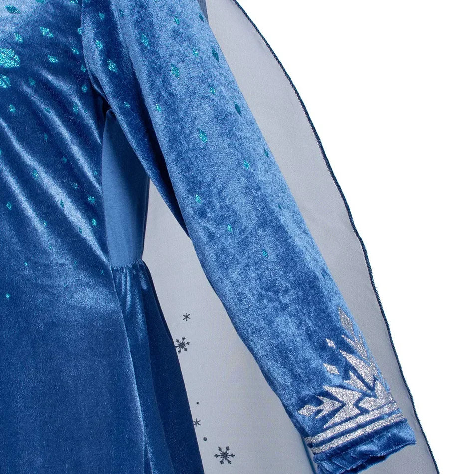 Girls Winter Snow Queen Princess Dress Costume