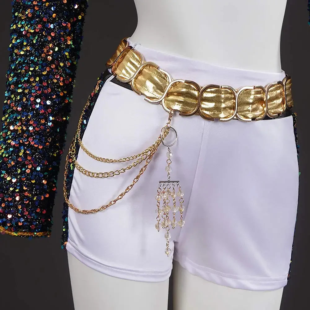 Girls Black and Gold Cosplay Costume Uniform