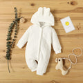 Baby Hooded Romper with Cute Ears, Long Sleeve Bodysuit, 0 to 18 Months