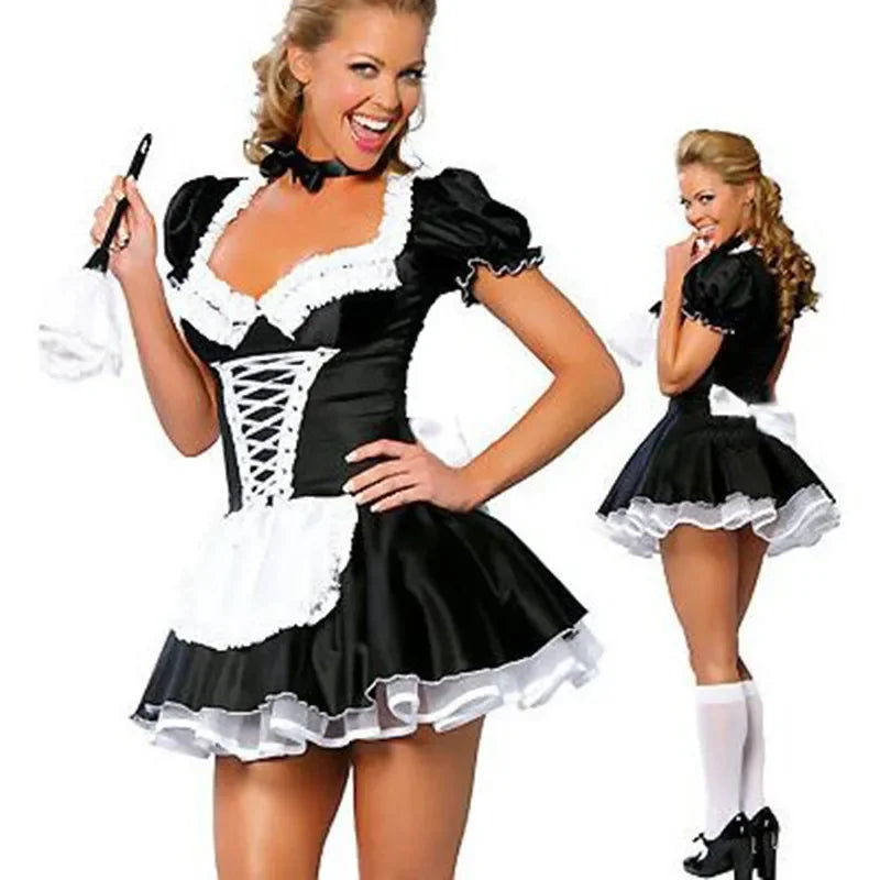 Black Maid Cosplay Costume Dress for Women