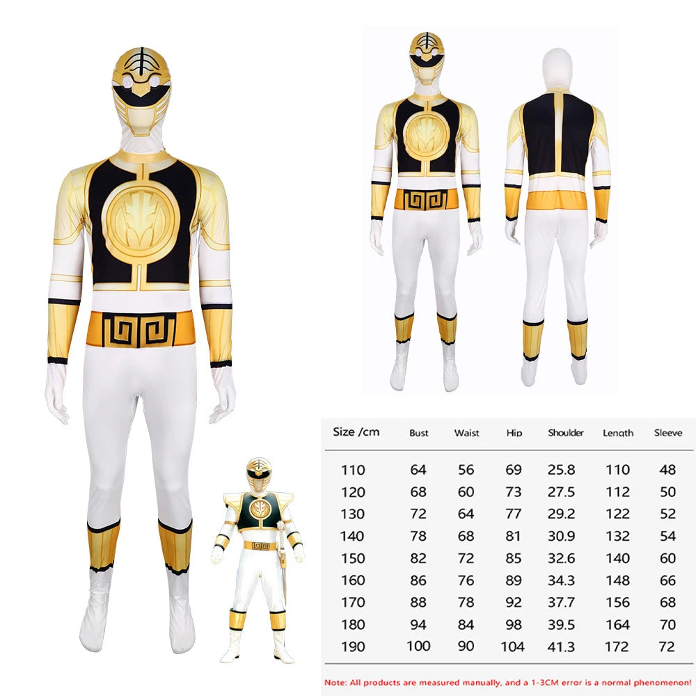 Samurai-Inspired Superhero Jumpsuit Costume with Mask