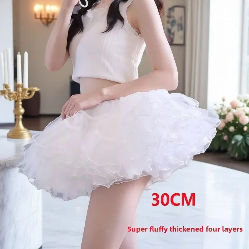 Lolita Flying Saucer Petticoat - Boneless Maximum Volume Crinoline, Invisible Wire-Free Underskirt for Daily Gothic Sweet OP/JSK