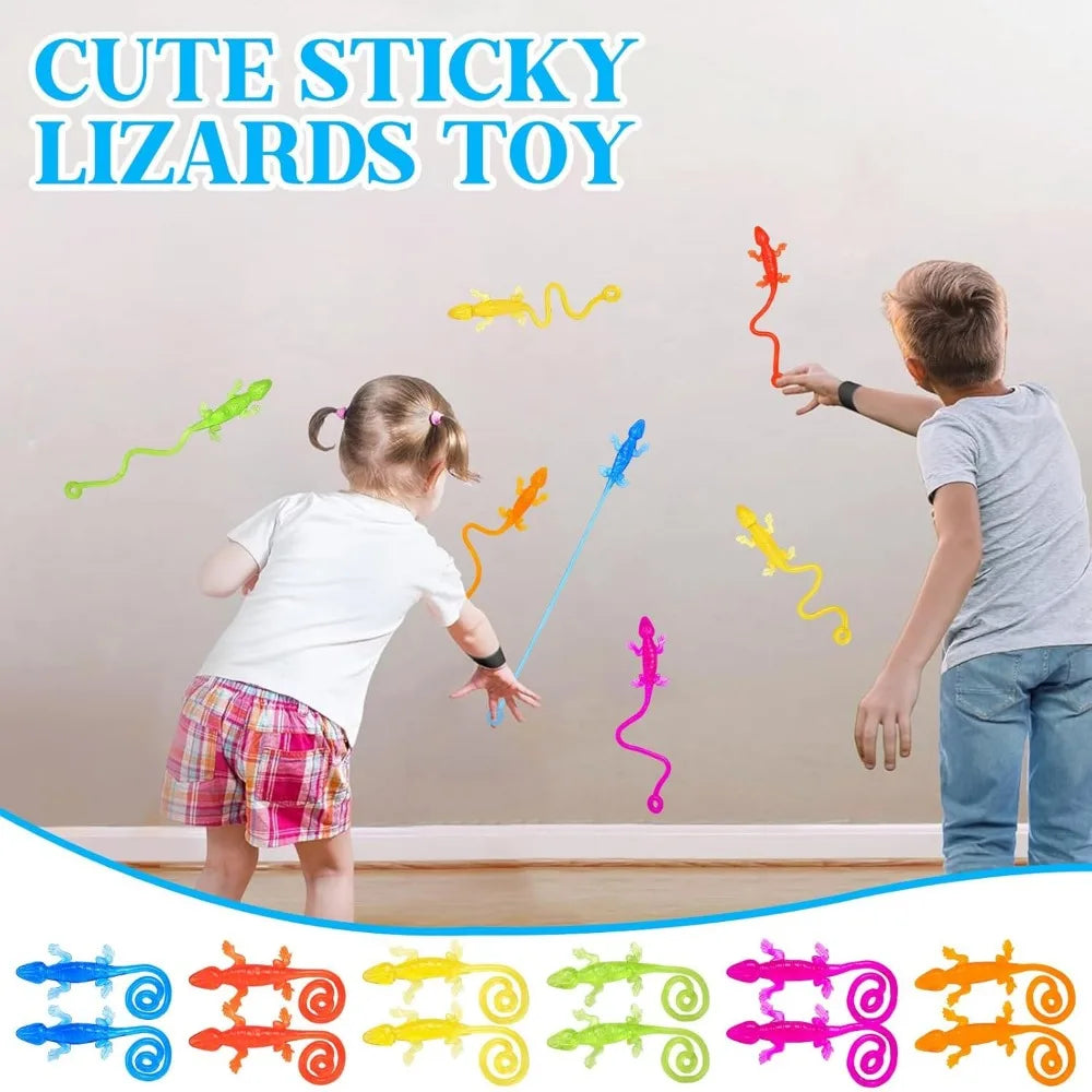 10-30PC Fun Sticky Climbing Lizard Kids Birthday Party Baby Shower Gift Pack Halloween Christmas Carnival Party Favor Decoration