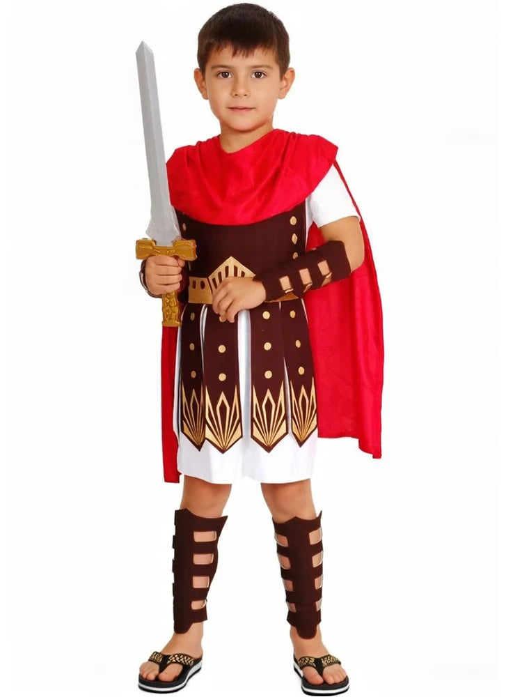 Boys Greek Roman Gladiator Warrior Costume for Halloween