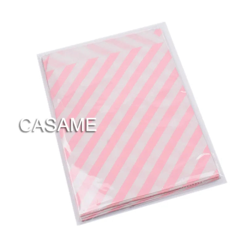50pcs/ Lot treat candy bag high quality Party Favor Paper Bags Chevron Polka Dot Stripe Printed Paper craft Bags Bakery Bags