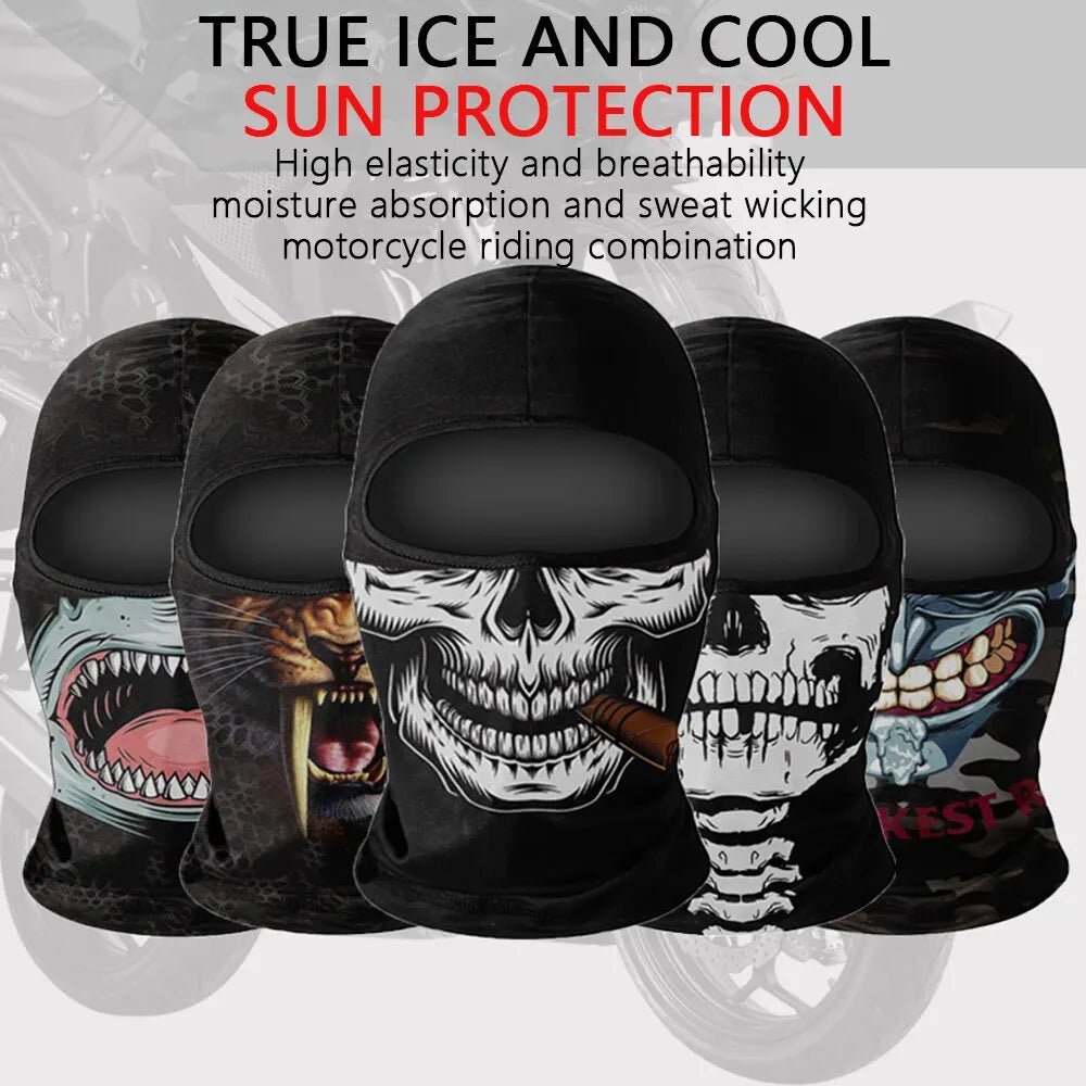 Skull Balaclava Mask Windproof Outdoor Costume Headwear