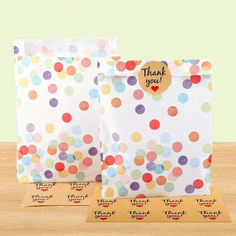 20/40 Pieces Bohemian Birthday Party Favor Bags with Seal Sticker - Party Birthday, Wedding, Camping Party Use, Decoration Suppl