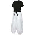 Anime-Inspired T-Shirt Cosplay Set with Wig & Pants