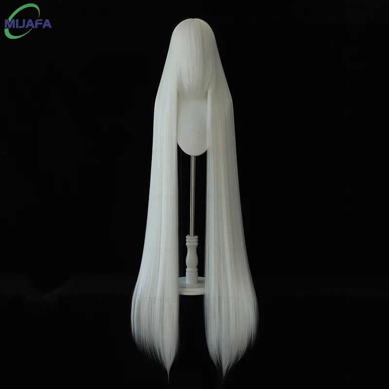 150cm Long Straight Cosplay Wig with Bangs Heat Resistant