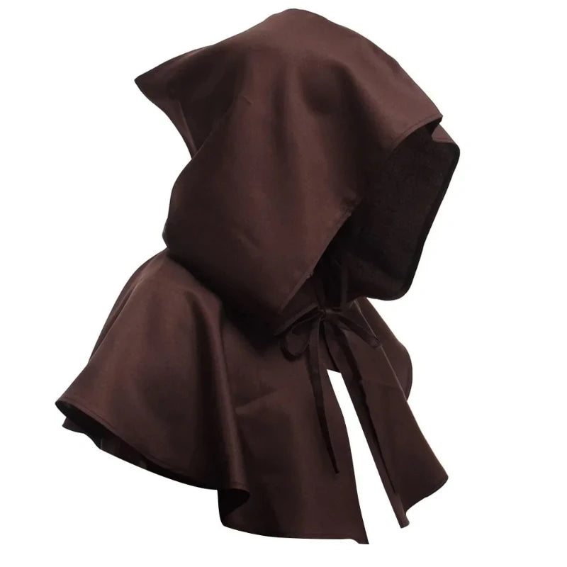 Black Hooded Halloween Cape Cloak for Cosplay & Parties